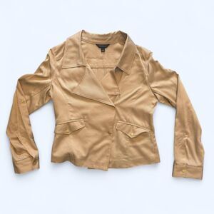 Cream Khaki Ann Taylor womens jacket size small